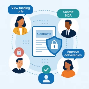 Secure Contract Collaboration with Role-based access 